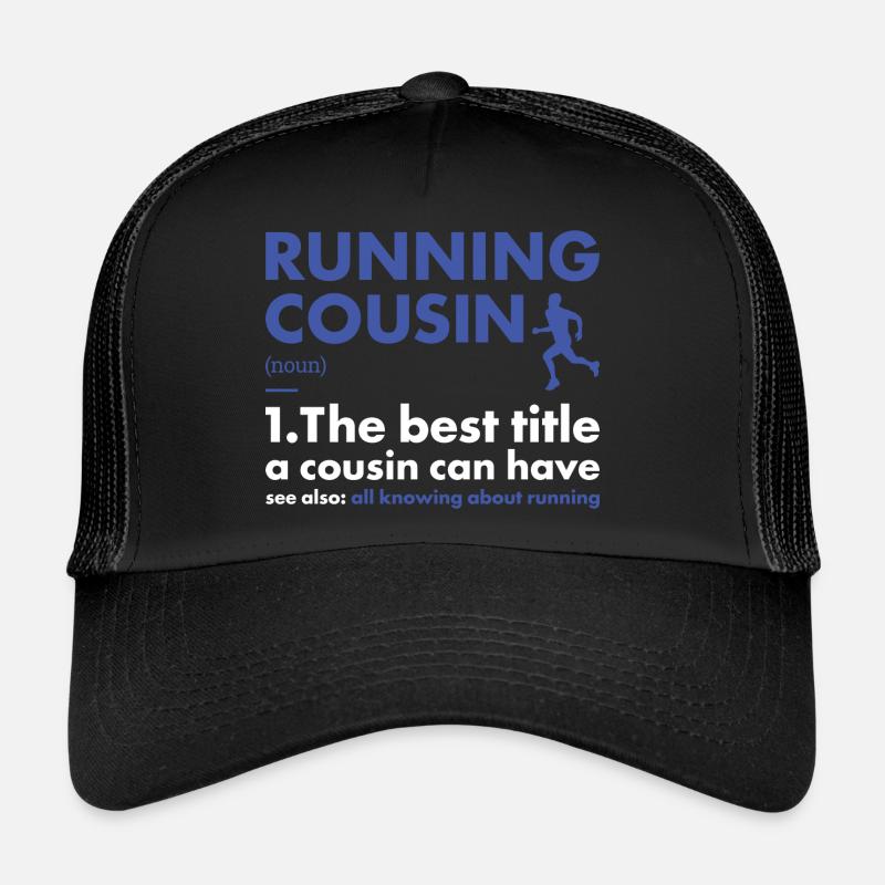 Sport Cousin Running - Trucker Cap - Schwarz/Schwarz