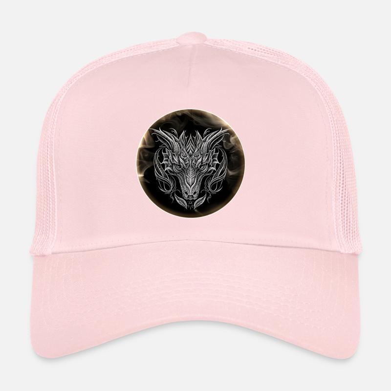 Abstract Dragon Head in Aesthetics Abstract Dragon Trucker Cap