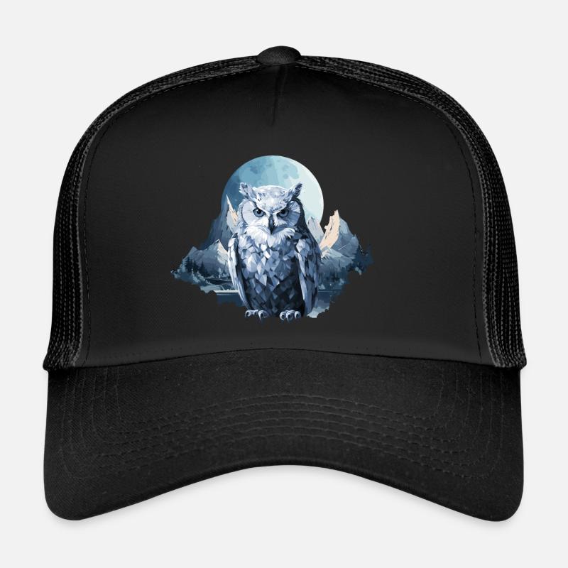 Schnee Eule - Trucker Cap - Schwarz/Schwarz