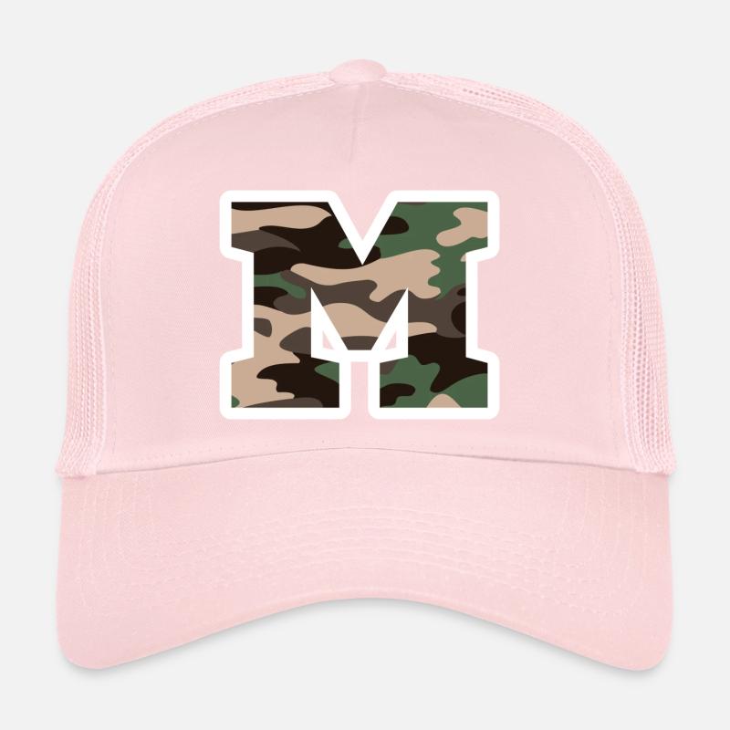 Buchstabe M Militärtarnung - Geschenkidee Trucker Cap