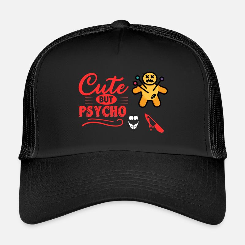 Cute psycho shoe - Trucker Cap - black/black