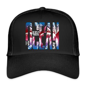 Summer Ocean Riders - Trucker Cap - Schwarz/Schwarz - Vorne