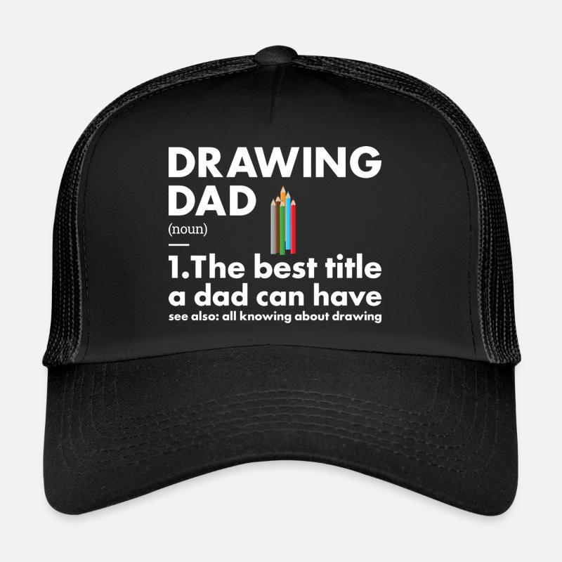 Dessinateur de définition de papa Casquette trucker 