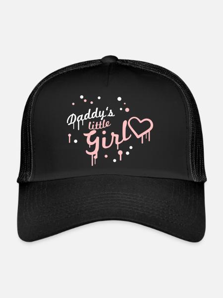La petite fille de papa La fille de papa laisse tomber un graffiti - Casquette trucker  - noir/noir - Devant