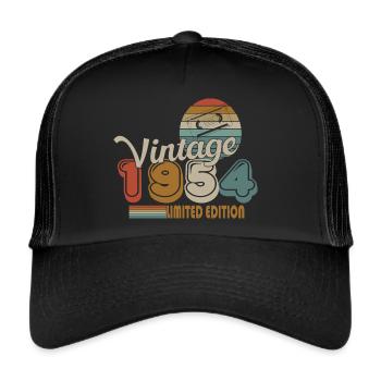 1954 - Trucker Cap - Schwarz/Schwarz - Vorne