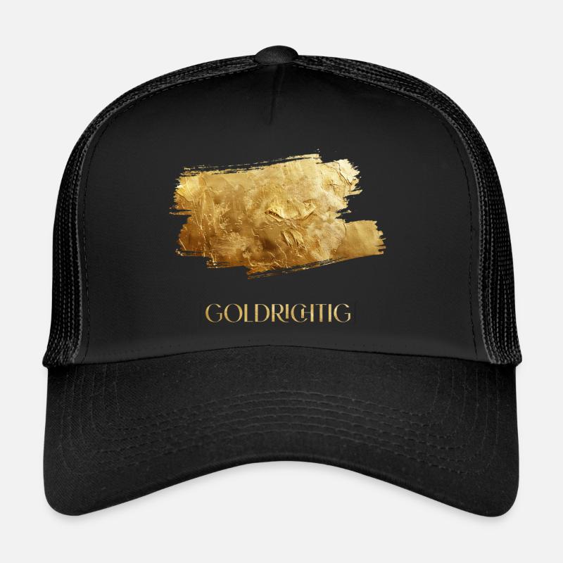 Goldrichtig - Trucker Cap - Schwarz/Schwarz