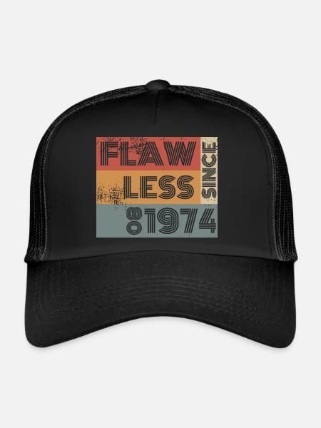 50ème Anniversaire Sans défaut depuis 08/1974 - Casquette trucker  - noir/noir - Devant
