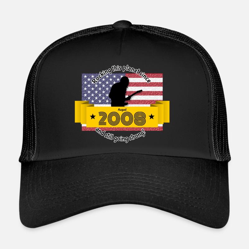16. Anniversaire Rocking this planet depuis 08/2008 Casquette trucker 