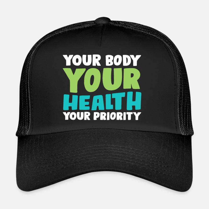 Your Body - Trucker Cap - Schwarz/Schwarz