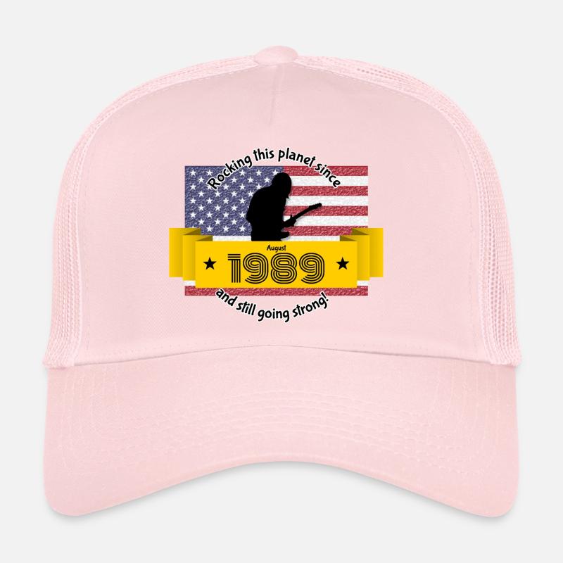 35. Birthday Rocking this planet since 08/1989 Trucker Cap