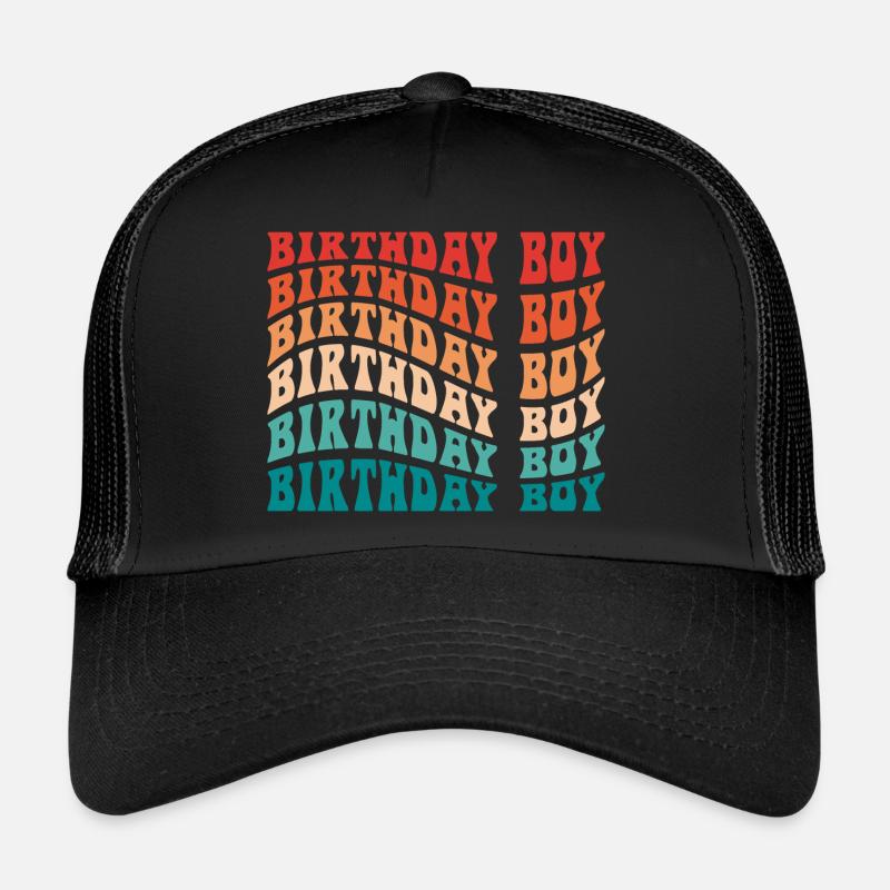 Garçon d’anniversaire pour les tout-petits garçons Mignon Groovy Anniversaire Casquette trucker 