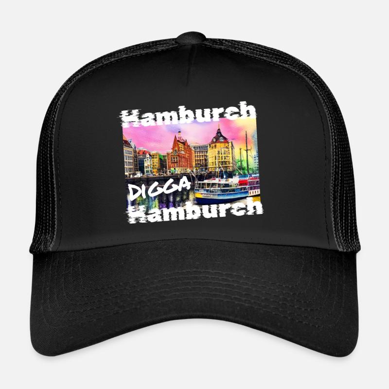 Hamburg Digga cool Hanseatic City Hamburch Graffiti Trucker Cap