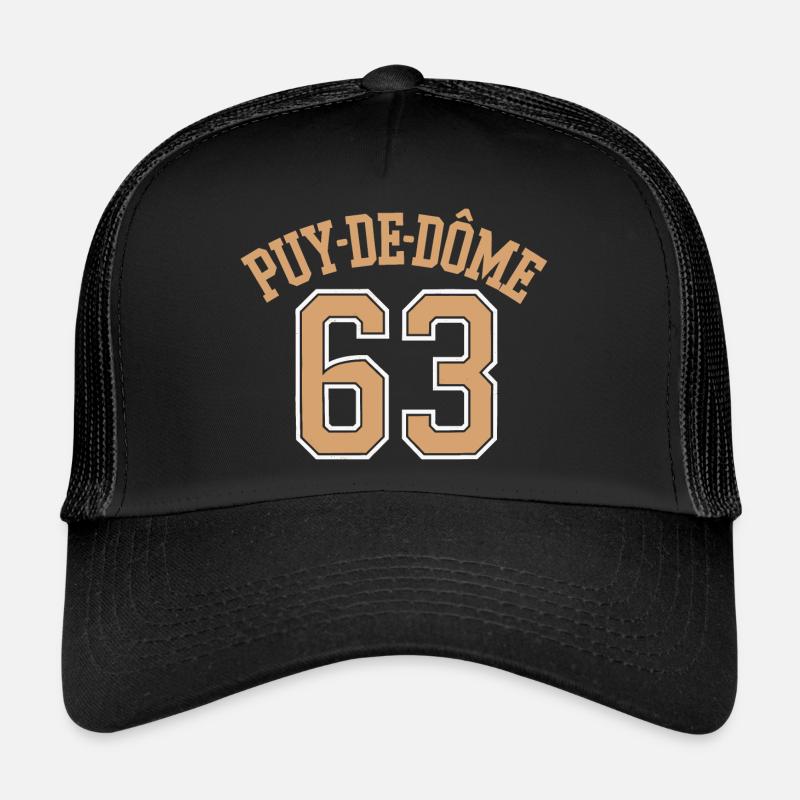 Puy-de-Dôme 63 - Casquette trucker - noir/noir