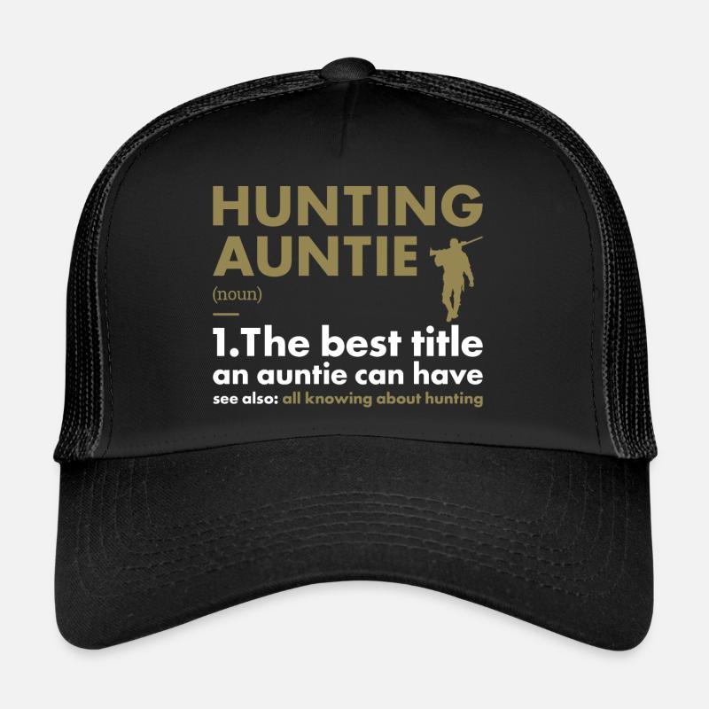 Hunter Auntie Definition Hunting Trucker Cap