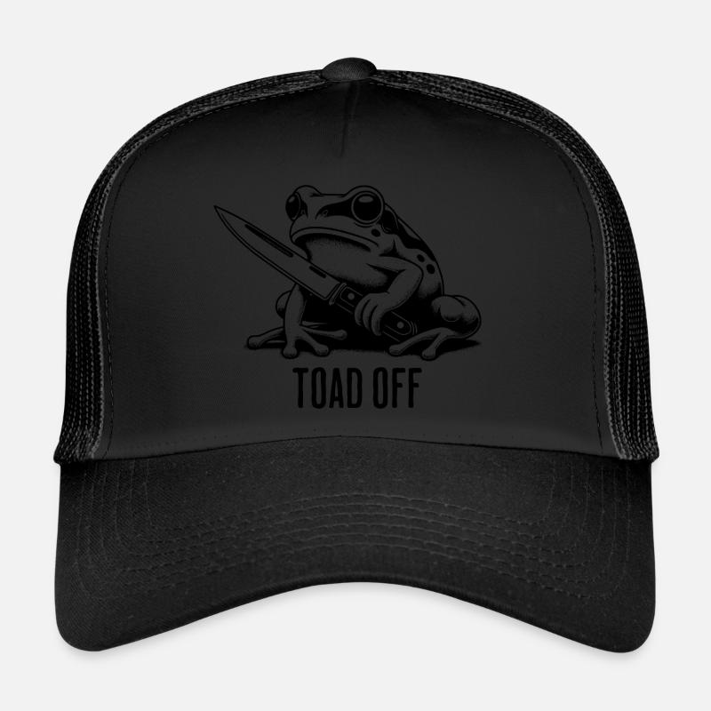 Vintage Frog Toad Meme Grumpy Frog Don't Toad Me Casquette trucker 