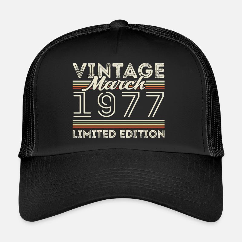 Mars 1977 Millésime 1977 Cadeau d’anniversaire Mars Casquette trucker 