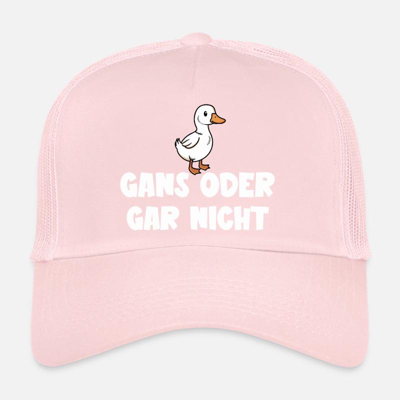 Ganz oder gar nicht ein lustiges Gans Spruch Trucker Cap