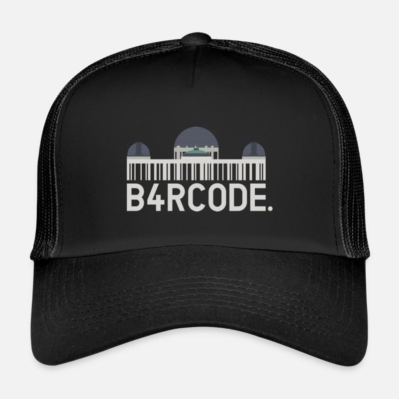 B4RCODE. Los Angeles - Casquette trucker  - noir/noir