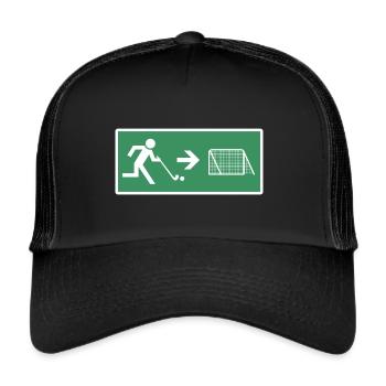Funny field hockey indoor hockey player - Trucker Cap - black/black - Front