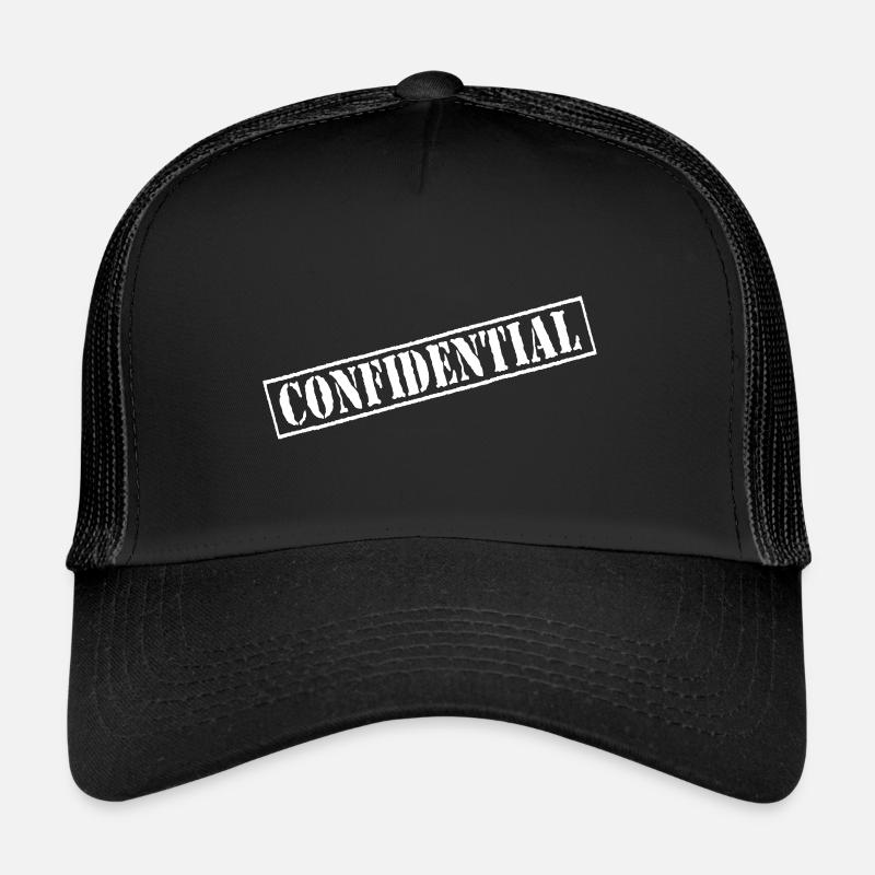 Confidential Vector Stempel - Trucker Cap - Schwarz/Schwarz