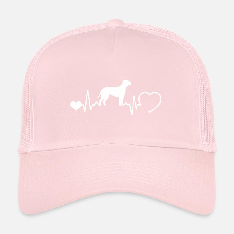 Bullmastiff mit Herzschlag Trucker Cap