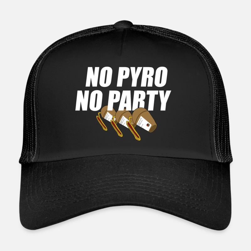 Feuerwerk No Pyro No Party Shell - Trucker Cap - Schwarz/Schwarz