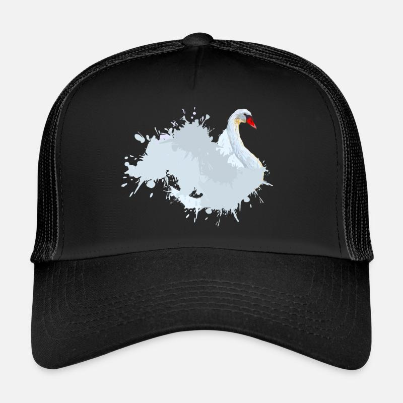 Cygne blanc - trèfle de couleur Casquette trucker 