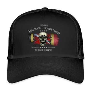 Taucher Belgian Extrem Diver - Trucker Cap - Schwarz/Schwarz - Vorne