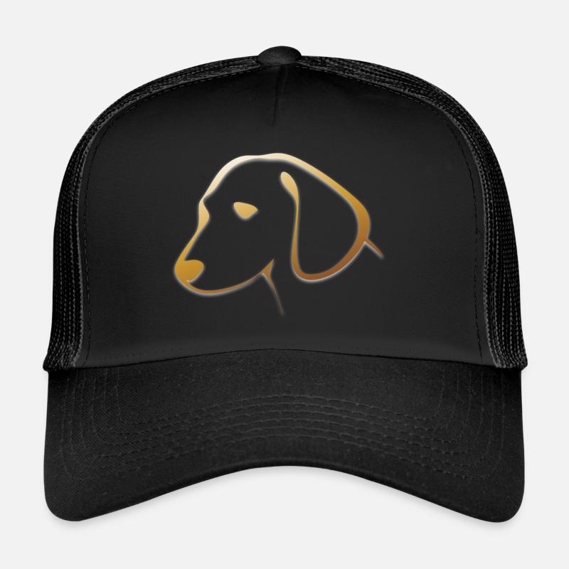 Hund Gold - Trucker Cap - Schwarz/Schwarz