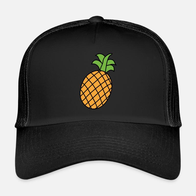 Ananas - Trucker Cap - Schwarz/Schwarz