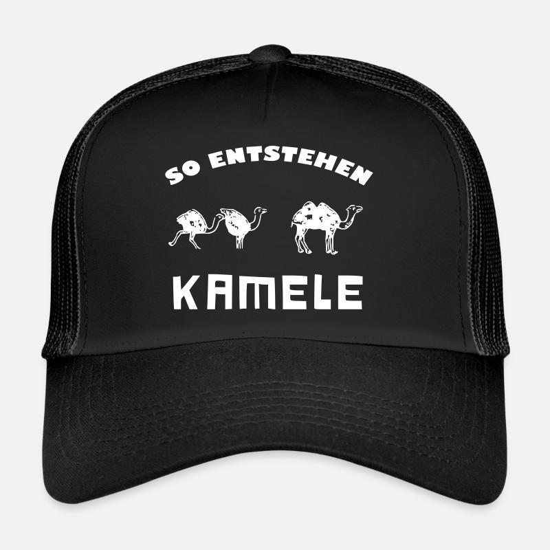 So entstehen KAMELE - Trucker Cap - Schwarz/Schwarz
