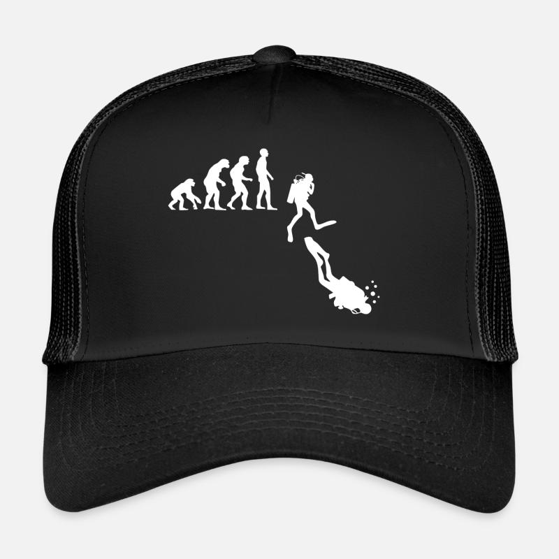 Diving Evolution Diver Funny Gift - Casquette trucker  - noir/noir