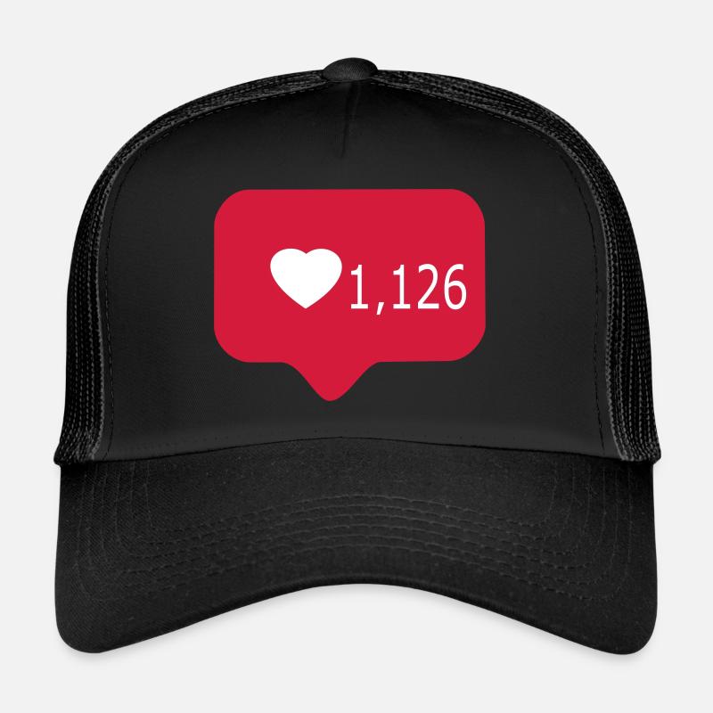 Instagram comme - Casquette trucker  - noir/noir
