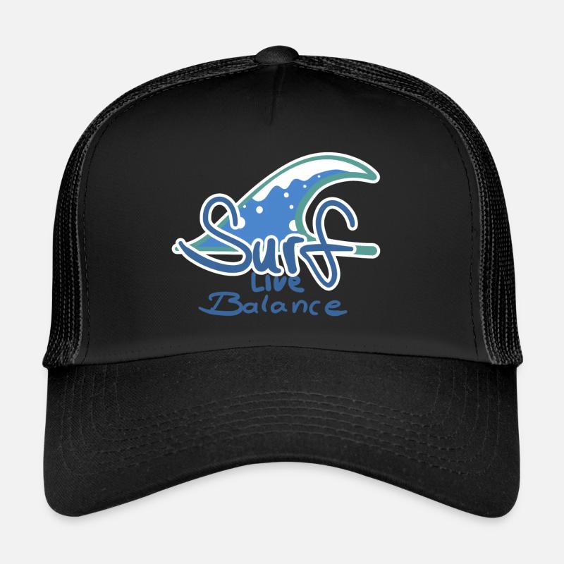 Surf Logo - Trucker Cap - Schwarz/Schwarz