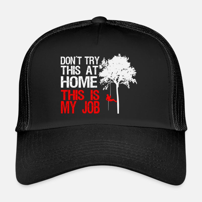 Grimpeur d'arbre arboriste profession forêt drôle Casquette trucker 