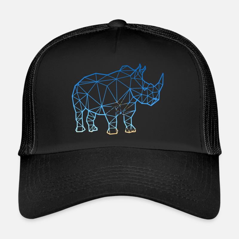 Rhinozeros im Polygon Stil Trucker Cap
