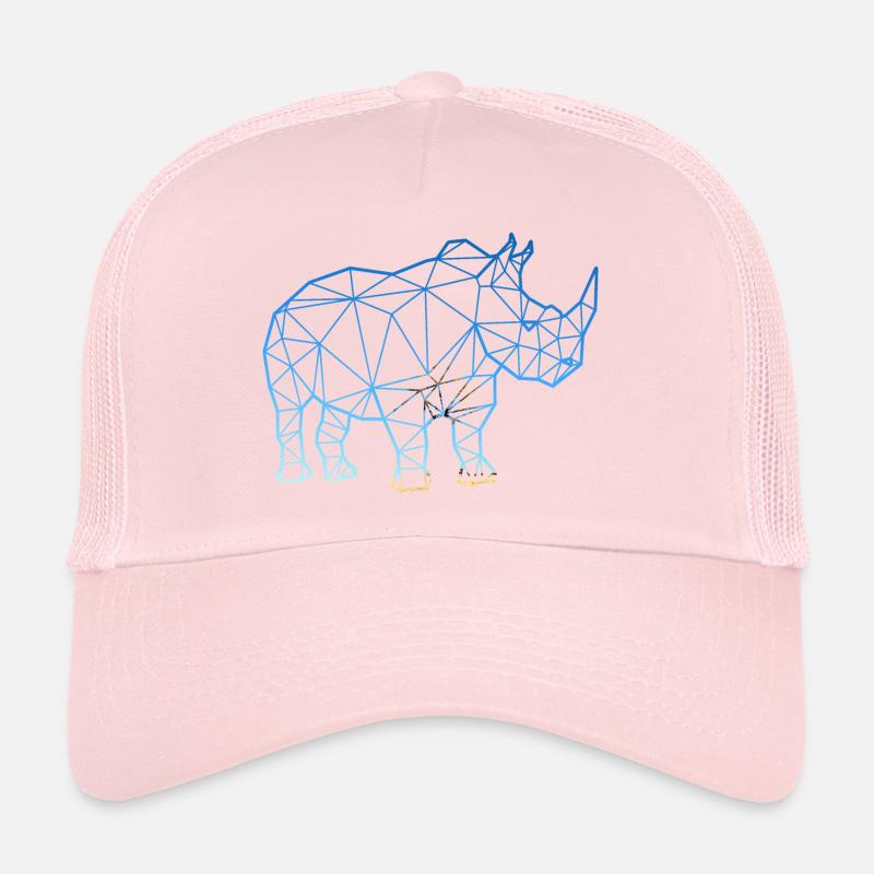 Rhinozeros im Polygon Stil Trucker Cap
