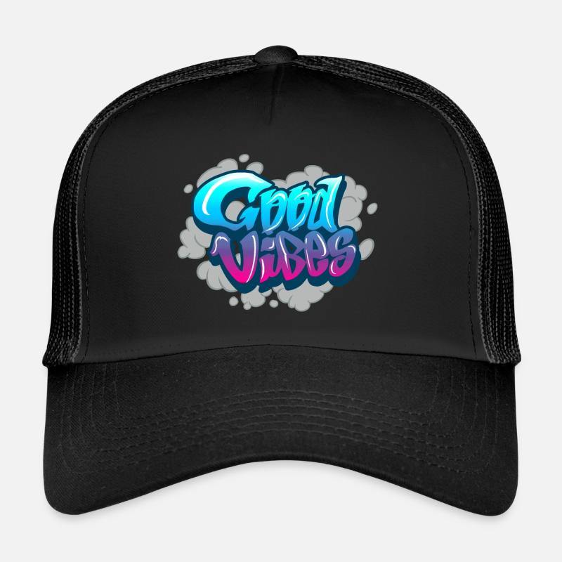 gute Vibes - Trucker Cap - Schwarz/Schwarz