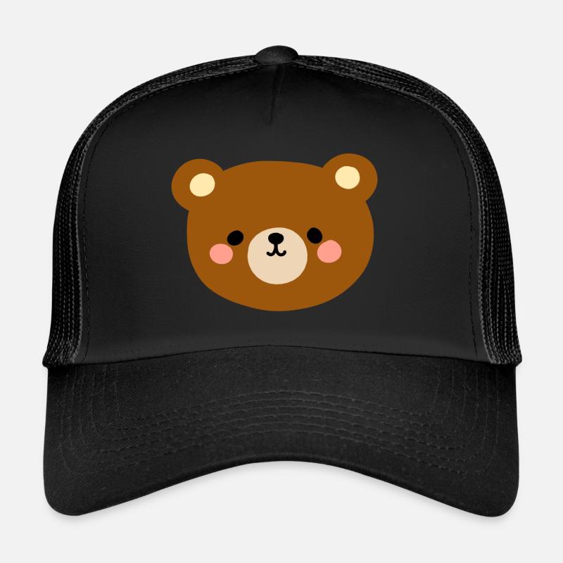 grizzly bear - Trucker Cap - black/black