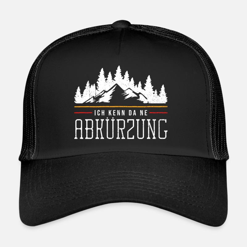 Ich Kenn Da Ne Abkürzung - Trucker Cap - Schwarz/Schwarz