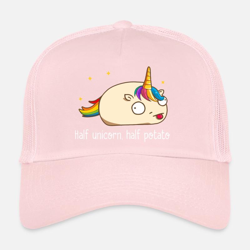 Half Unicorn Half Potato Funny Graphic Trucker Cap