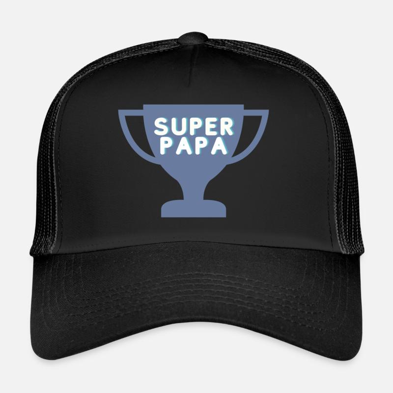 SUPER PAPA - Casquette trucker  - noir/noir