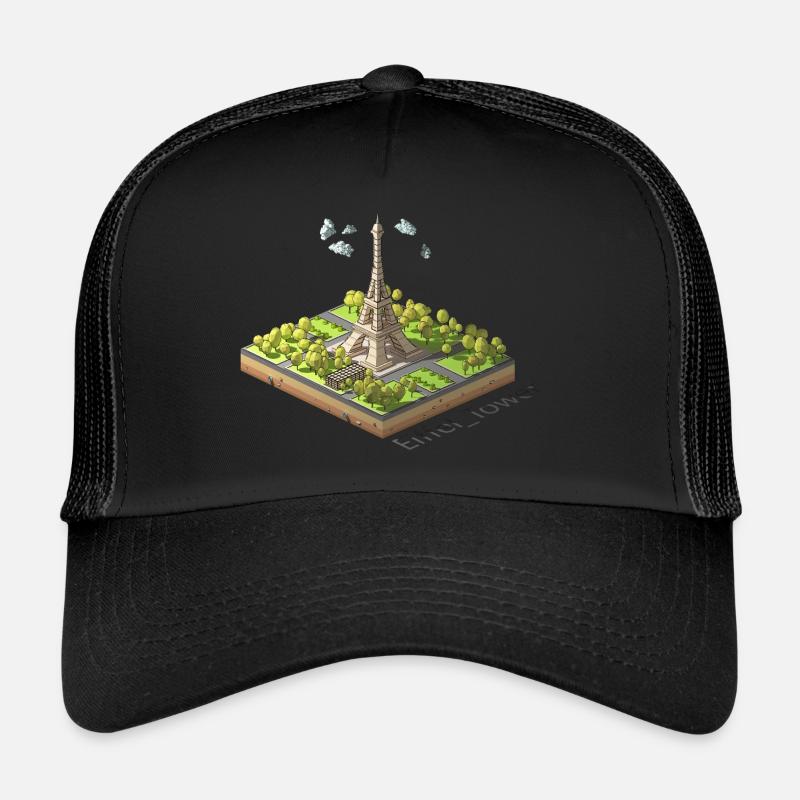 Geometrischer Low-Poly-Eiffelturm Trucker Cap
