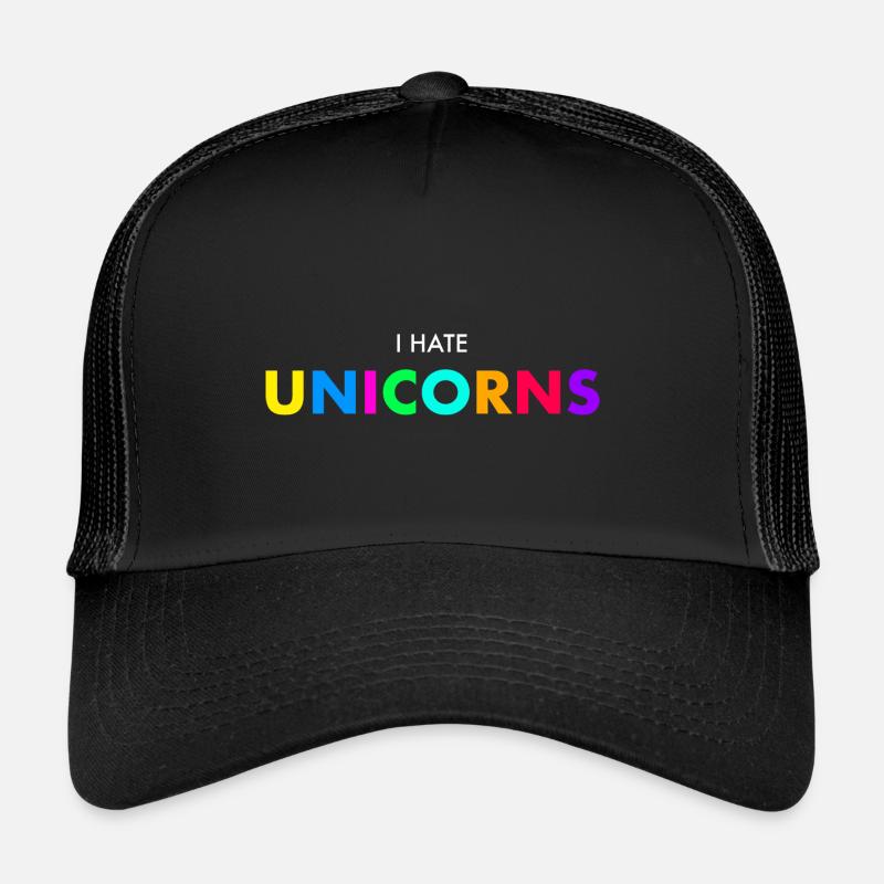 I hate unicorns Trucker Cap