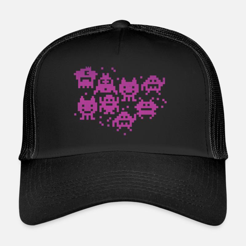 pixelart - Trucker Cap - black/black