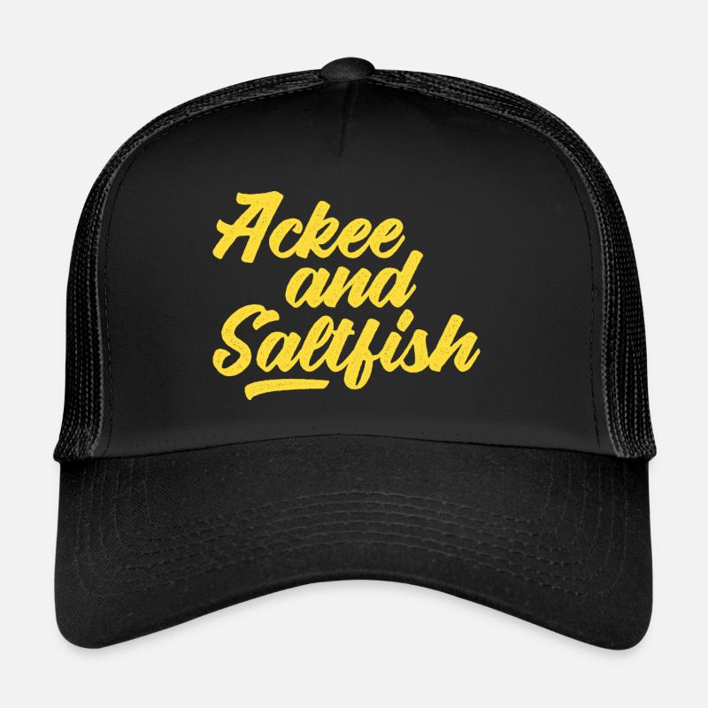 Ackee und Salzfisch - Trucker Cap - Schwarz/Schwarz