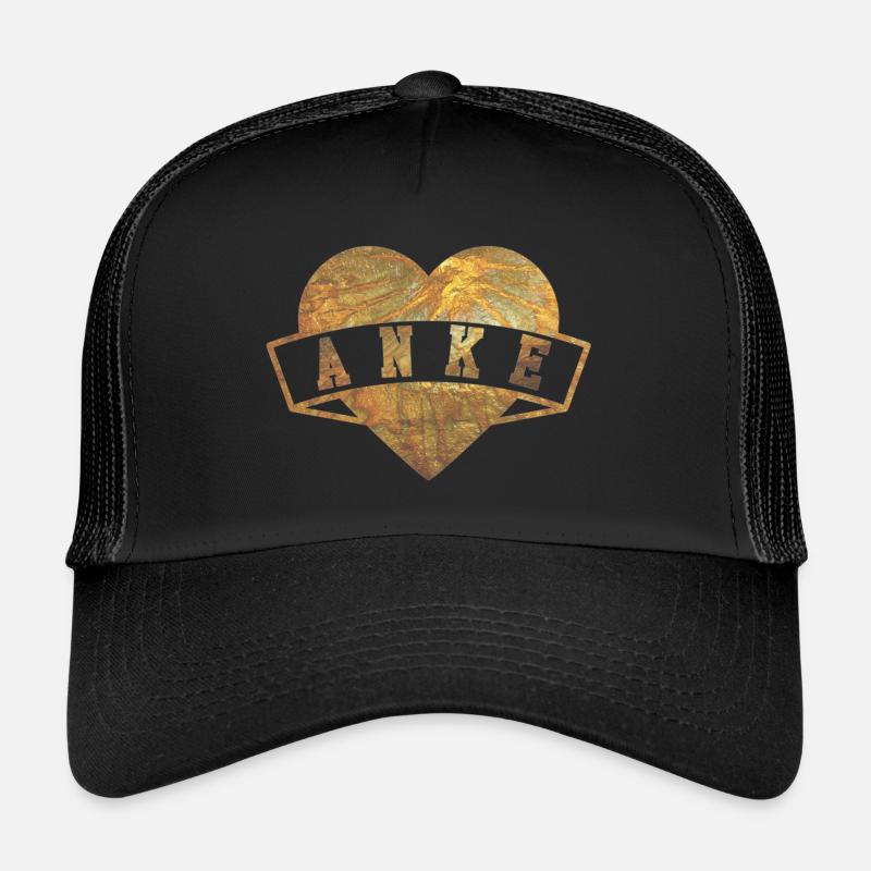 Anke Herzen Or - Casquette trucker - noir/noir