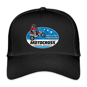 Kinder Motocross - KIDS MX - Trucker Cap - black/black - Front