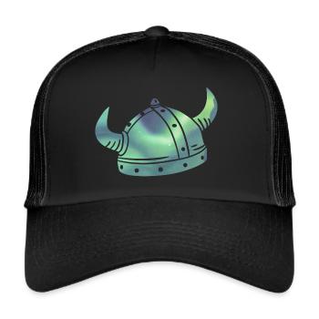 Iceland Viking Aurora Borealis - Trucker Cap - black/black - Front