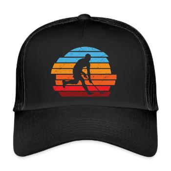 Joueur de floorball Innebandy Floorball - Casquette trucker  - noir/noir - Devant